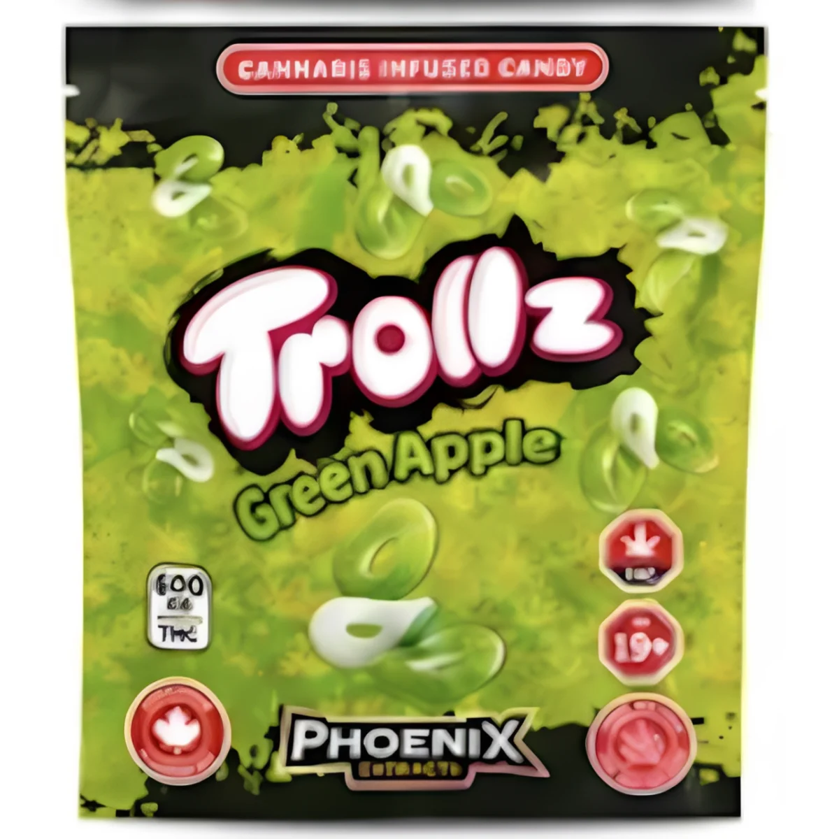 Trollz THC Candies 600MG - Green Apple