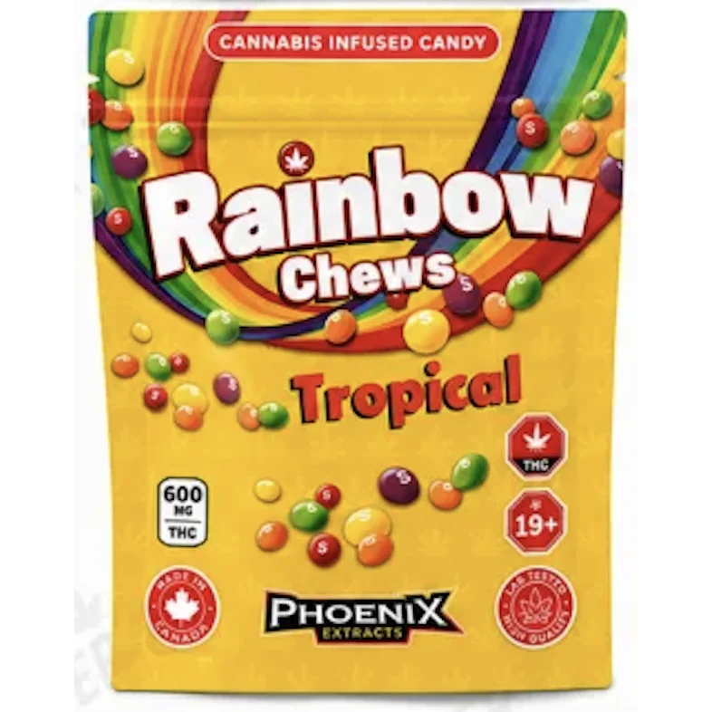Rainbow Chews THC Candies 600MG - Tropical