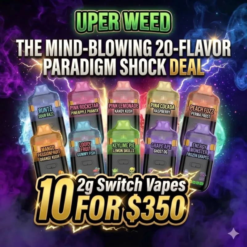The Mind-Blowing 20-Flavor Paradigm Shock Deal – 10 2g Switch Vapes for $350 product image 2