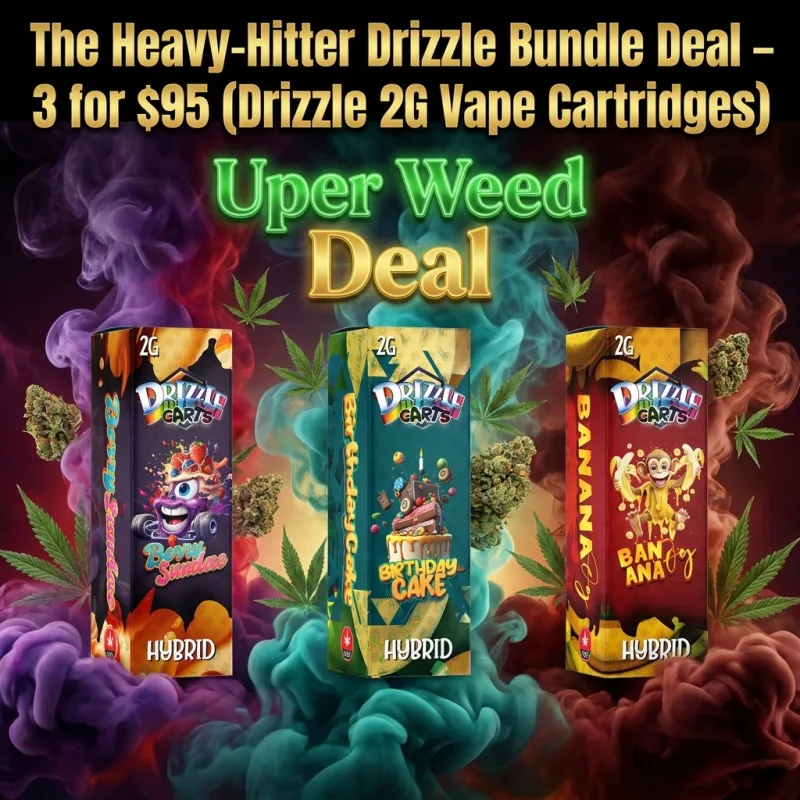 The Heavy-Hitter Drizzle Bundle Deal – 3 for $95 (Drizzle 2G Vape Cartridges) product image 2