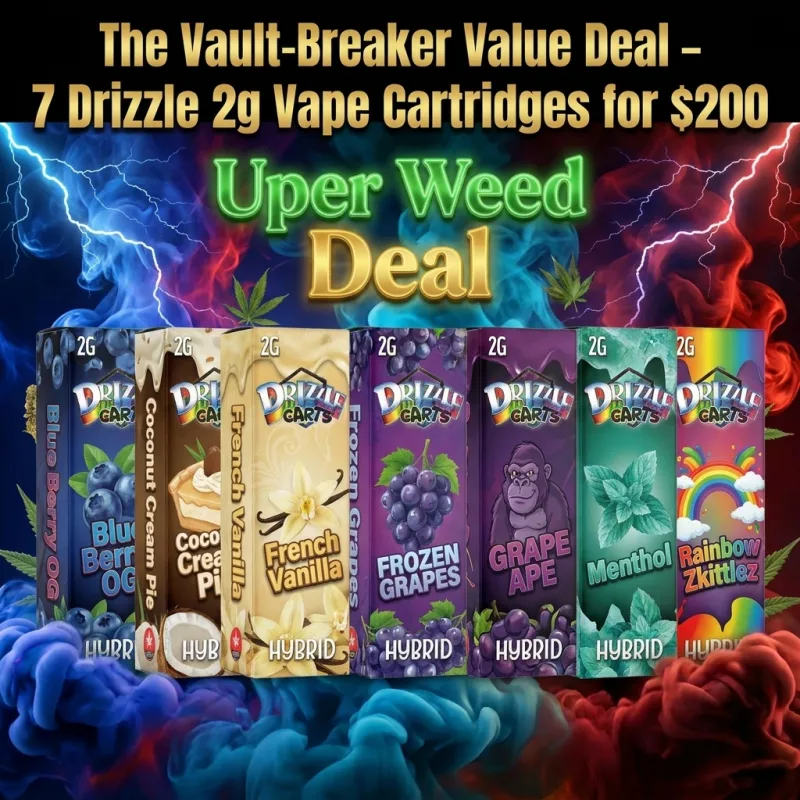 The Vault-Breaker Value Deal – 7 Drizzle 2g Vape Cartridges for $200 product image 3