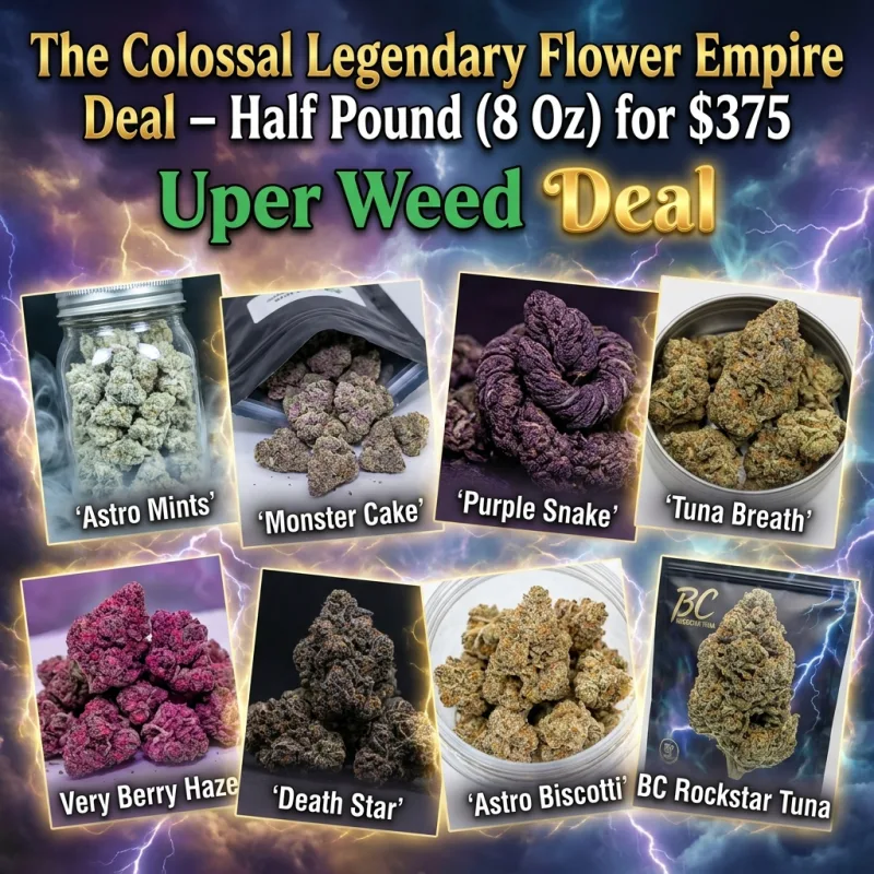 The Colossal Legendary Flower Empire Deal – Half Pound (8 Oz) for $375 product image 1