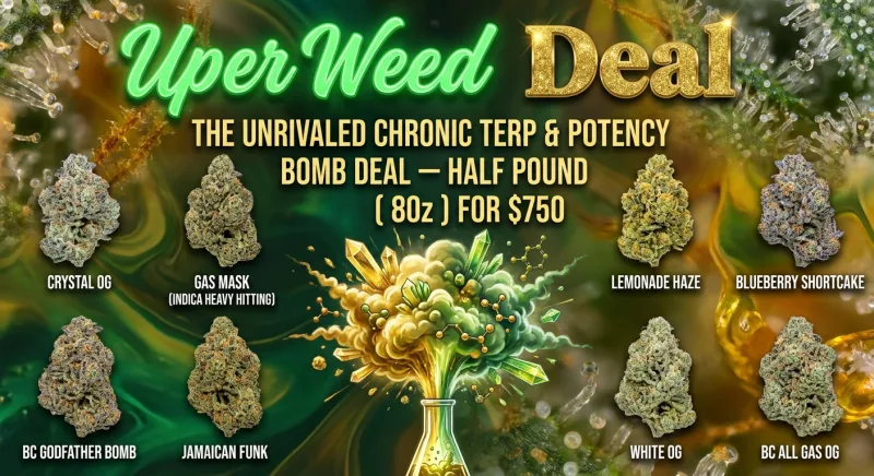 The Unrivaled Chronic Terp & Potency Bomb Deal – Half Pound ( 8Oz ) for $750 product image 1