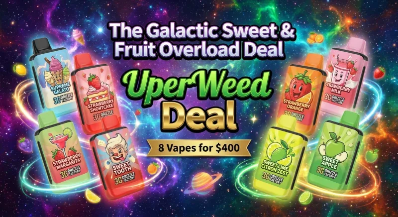 The Galactic Sweet & Fruit Overload Deal – 8 x 3g Vapes for $400 product image 1