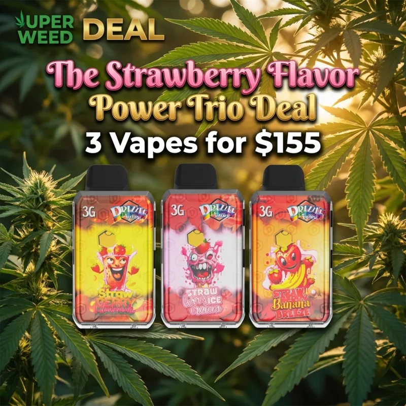 The Strawberry Flavor Power Trio Deal – 3 Vapes for $155 product image 3