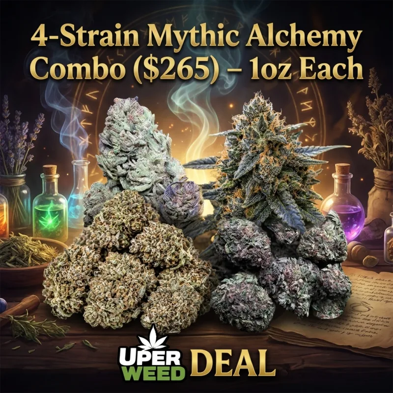 4-Strain Mythic Alchemy Combo ($265) – 1oz Each