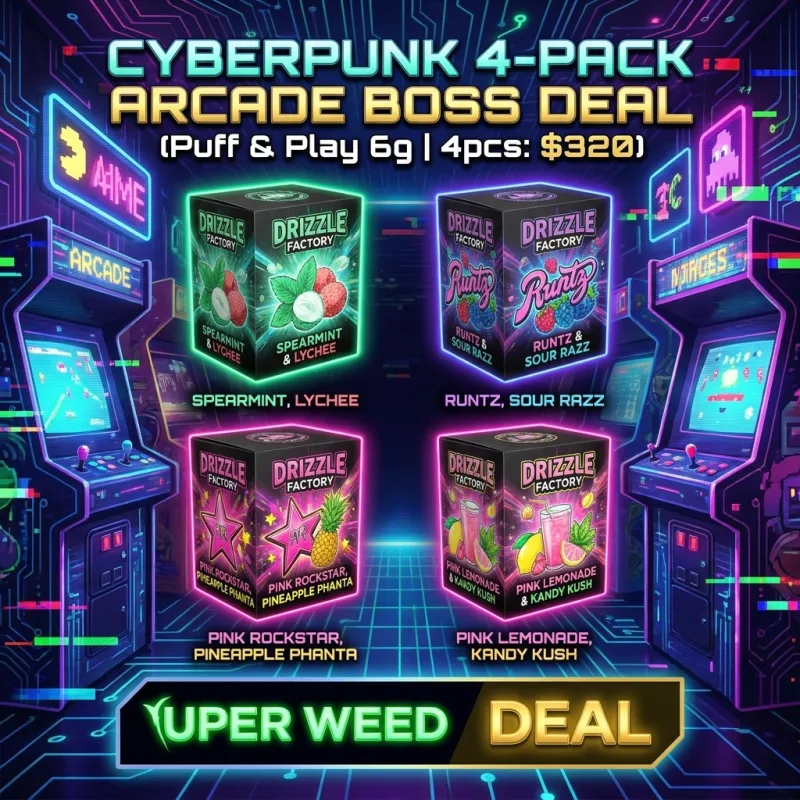Cyberpunk 4-Pack Arcade Boss Deal (Puff & Play 6g | 4pcs: $320) product image 2
