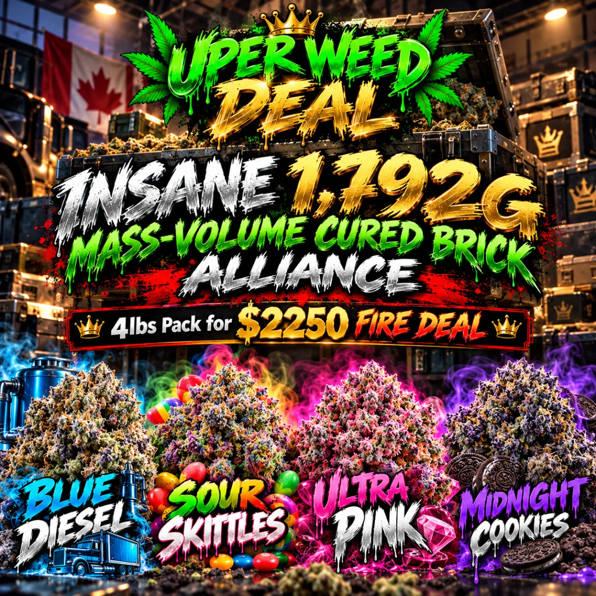 INSANE 1,792g MASS-VOLUME CURED BRICK ALLIANCE | 4lbs Pack for $2250 FIRE DEAL